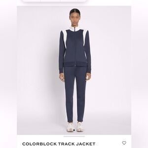 Tory Burch Navy/White Colorblock Tracksuit in XS